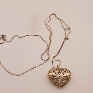 Sterling Pierced Heart Necklace